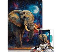 Puzzles Animaux éléphants pour Adultes et Adolescents, 1000 pièces, Jeu Stimulant, Chaque pièce est Unique - Jeu Familial Stimulant et Amusant 50x75cm