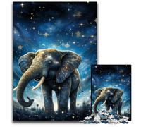 Puzzles Animaux Fantastiques Éléphants 1000 Pièces pour Adultes Puzzles pour Adultes Activité Familiale, Décoration Maison DIY, Cadeau de Vacances 26x38cm/10,23x14,96 Pouces