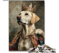 Puzzles Animaux Golden Retriever pour Adultes 1000 pièces, Jouets éducatifs et éducatifs pour la Famille avec Affiche et fiche de Questions (26x38cm)