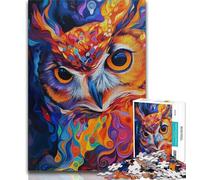 Puzzles Animaux Hibou Puzzles pour Adultes 1000 Pièces pour Jeu Éducatif Défi Jouet Décoration Intérieure Unique et Cadeaux 26x38cm