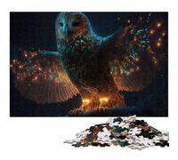 Puzzles Animaux hiboux 1000 pièces pour Adultes Puzzles en Bois pour la décoration intérieure et Les Vacances 50x75cm / 19,68x29,52 Pouces