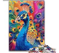 Puzzles Animaux Paon pour Adolescents, Jeux éducatifs, décoration d'intérieur, Cadeau d'anniversaire, décoration Murale (50x75cm)