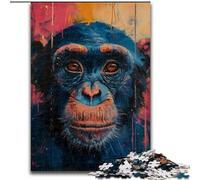 Puzzles Animaux singes pour Adultes 1000 pièces, à partir de 14 Ans, décoration Murale, Cadeau d'anniversaire de Noël (50x75cm)