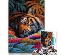 Puzzles Animaux Tigres pour Adultes et Adolescents, Difficiles à réaliser, mais Amusants et Humoristiques, Cadeau d'anniversaire, Cadeaux, Art Mural (38x26cm)