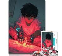Puzzles Anime Boy pour Adolescents, 1 000 pièces, Anti-Stress, pour Passer Le Temps à la Maison, avec Affiche et fiche de Questions-réponses Assorties (38x26cm)