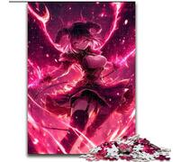 Puzzles Anime Demon Girl pour Adolescents, 1000 pièces, Jeux éducatifs, Jouets à Faire soi-même avec Affiche et fiche de Questions Assorties, pour Les 14 Ans et Plus (26x38cm)