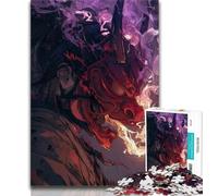 Puzzles Anime Fox Mask Boy pour Adultes et Adolescents, 1000 pièces, pour stimuler Le Cerveau, Jouets addictifs pour cultiver la Patience et l'interaction Parent-Enfant (38x26cm)