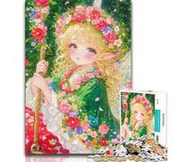 Puzzles Anime Girl pour Adultes 1000 pièces, Staycation Kill Time avec pièces entièrement emboîtables de Formes aléatoires (38x26cm)