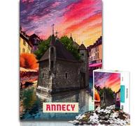 Puzzles Annecy pour Adultes et Adolescents, Jeu Stimulant et ludique en Famille, idéal comme Cadeau pour Toute la Famille 50x75cm