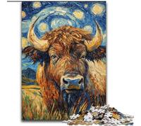 Puzzles Aquarelle Yak 1000 pièces pour Adolescents, Cadeaux, Jeux stimulants, Chaque pièce est Unique - Jeu Familial Stimulant (26x38cm)