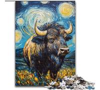 Puzzles Aquarelle Yak 1000 pièces pour Adultes et Adolescents, à partir de 14 Ans, décoration d'intérieur, Jeux de Famille, Cadeaux d'anniversaire de Noël (50x75cm)