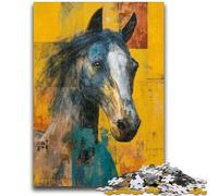 Puzzles aquarelles de Chevaux 1000 pièces pour Adolescents, Cadeaux stimulants et Difficiles pour Toute la Famille (50x75cm)