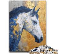 Puzzles aquarelles de Chevaux pour Adolescents, 1 000 pièces, Assemblage de Motifs, activités Amusantes à la Maison, Cadeau d'anniversaire, Cadeau de Voyage (38x52cm)