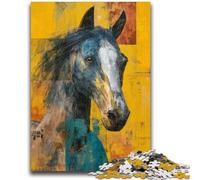 Puzzles aquarelles de Chevaux pour Adolescents, 1 000 pièces, Jeu Familial Anti-Stress, défi Difficile, Collection d'artistes, Beaux-Arts (38x26cm)