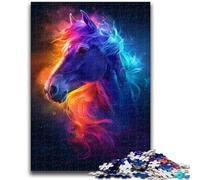 Puzzles aquarelles de Chevaux pour Adolescents, 1 000 pièces, Jouets éducatifs et éducatifs, Jeux familiaux, Cadeaux d'anniversaire et Cadeaux Uniques (50x75cm)