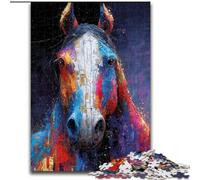 Puzzles aquarelles de Chevaux pour Adultes 1000 pièces, Jeux éducatifs, décoration d'intérieur, idéal pour la décoration de Bureau (50x75cm)