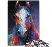 Puzzles aquarelles de Chevaux pour Adultes et Adolescents, 2000 pièces, Jeu éducatif, Jouet de défi, idéal comme Cadeau pour Toute la Famille (70x100cm)