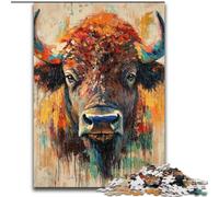 Puzzles aquarelles Yak pour Adolescents 1000 pièces, Jeu éducatif et décompressant pour Anniversaire et Noël 26x38cm