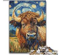 Puzzles aquarelles Yak pour Adultes et Adolescents, Jeu Familial Anti-Stress, défi Difficile, Cadeaux pour Amis et Famille (70x100cm)
