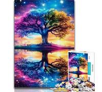 Puzzles Arbre de Vie 1000 pièces pour Adolescents, Anti-Stress, Vacances à la Maison, avec Affiche et fiche de Questions Assorties (75x50cm)
