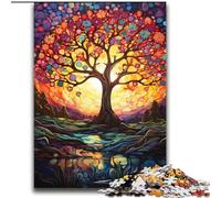 Puzzles Arbre de Vie Colorés pour Adultes 2000, Séjournez chez Vous, Chaque Pièce Est Unique - Jeu Familial Amusant et Défi (70x100cm)