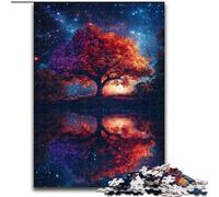 Puzzles Arbre de Vie pour Adolescents, Jeux éducatifs à Faire soi-même avec Affiche et fiche de Questions Assorties (14 Ans et Plus) (26x38cm)