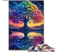 Puzzles Arbre de Vie pour Adultes 1000 pièces, Jeu Stimulant et Familial avec Affiche et fiche de Questions-réponses (26x38cm)
