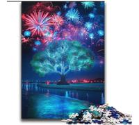 Puzzles Arbre Feu d'artifice Coloré 2000 Pièces pour Adolescents, Jeu de Famille Anti-Stress, Défi Difficile, Cadeaux pour Amis et Famille (70x100cm)