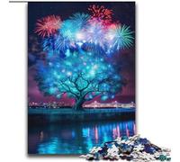 Puzzles Arbre Feu d'artifice Coloré 2000 Pièces pour Adolescents, Jouets de Divertissement Familial Idéal comme Cadeau pour Toute la Famille (70x100cm)
