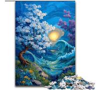 Puzzles Arbres au Bord de l'océan pour Adolescents 1000 pièces, Jeu éducatif Familial adapté à la décoration de Bureau 50x75cm