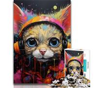 Puzzles Art Animal Mouse pour Adolescents, 1 000 pièces, Anti-Stress, pour Passer Le Temps à la Maison, avec Affiche et fiche de Questions-réponses Assorties (38x26cm)