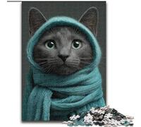 Puzzles Art Cat pour Adolescents 1000 pièces, Anti-Stress, Vacances à la Maison, Tue Le Temps, Interaction Parent-Enfant (Taille 50x75cm)