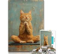 Puzzles Art Cat pour Adultes, Jeu Stimulant et Jeu Familial avec pièces entièrement emboîtables de Formes aléatoires 50x75cm