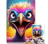 Puzzles Art Coloré Autruche 1000 Pièces Puzzles pour Adolescents, est idéal comme Cadeau pour Toute la Famille Convient pour Et 14 26x38cm