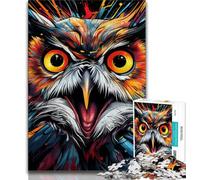 Puzzles Art Fantasy Owl pour Adolescents Puzzle 1000 pièces, Aide Le Cerveau à exercer des Jouets addictifs pour cultiver la Patience Une œuvre d'art 50x75cm