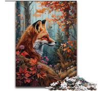 Puzzles Art Fox pour Adultes et Adolescents, 1000 pièces, Jeux stimulants, décoration Murale, Cadeaux d'anniversaire et de Noël Uniques (50x75cm)