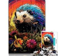 Puzzles Art Hedgehog 1000 pièces pour Adolescents, Aidez Le Cerveau à exercer des Jouets addictifs pour cultiver la Patience, Jeu de défi Unique (38x26cm)