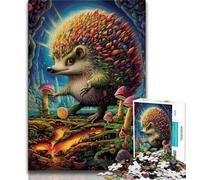 Puzzles Art Hedgehog 1000 pièces pour Adolescents, Cadeaux, Anti-Stress, défi Difficile, renforce l'amour Entre Couples 50x75cm