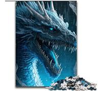 Puzzles Art Ice Dragon pour Adultes et Adolescents, 1000 pièces, pour stimuler Le Cerveau, Jouets addictifs pour cultiver la Patience, Jeu de défi Unique (26x38cm)
