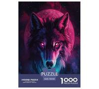 Puzzles Art Loup Hurlant Classique Cadeau Famille Gifts for Family Animal 1000 Pièces Décoration Murale pour Adultes Jeu Éducatif Challenge Toy 70x50cm/1000pcs