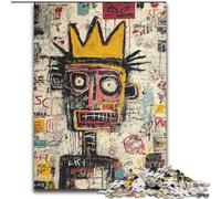Puzzles Art Moderne de Basquiat 1000 Pièces pour Adolescents, Cadeaux, Art Intéressant, Réduction du Stress, Liste de Souhaits avec Père Noël pour 14 Ans (26x38cm)