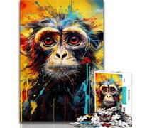 Puzzles Art Monkey 1000 pièces pour Adolescents, Jouet éducatif et décompressant, Cadeau d'anniversaire, décoration Murale (75x50cm)