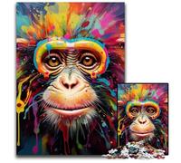 Puzzles Art Monkey 1000 pièces pour Adultes, Parfaits pour Les réunions de Famille, Les Anniversaires et Les Vacances 26x38cm/10,23x14,96 Pouces