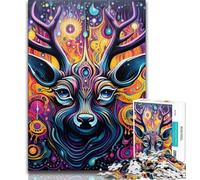 Puzzles Art Moose 1000 pièces pour Adolescents, Jeu Familial Anti-Stress, défi Difficile, Cadeaux pour Amis et Famille (38x26cm)