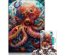 Puzzles Art Octopus 1000 pièces pour Adolescents, pour Tuer Le Temps en Vacances, Chaque pièce est Unique - Jeu Familial Stimulant et Amusant (50x75cm)