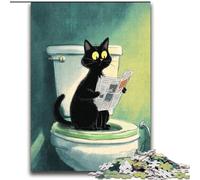 Puzzles artistiques Abstraits de Chat Noir pour Adolescents, Puzzle de 2000 pièces, Anti-Stress, Vacances à la Maison, Interaction Parent-Enfant (70x100cm)