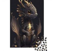 Puzzles artistiques bébé Dragon 1000 pièces pour Adultes Puzzles en Bois 1000 pièces - Jeu de Puzzle Pratique - Décoration familiale 1000 pièces (75 x 50 cm)