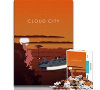 Puzzles artistiques Cloud City Travel pour Adultes 1000 pièces, Staycation Kill Time, Chaque pièce est Unique - Jeu Familial Stimulant et Amusant 50x75cm