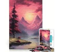 Puzzles artistiques de paysages naturels pour Adolescents, 1000 pièces, renforce la mémoire, soulage la Tension, Bords Lisses, Surprise de Noël (38x52cm)