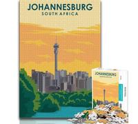Puzzles artistiques de Voyage à Johannesburg pour Adultes et Adolescents, 1 000 pièces, Jouet éducatif et décompressant, idéal comme Cadeau, 38x26cm